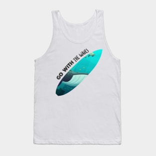 Surfboard Creative Whale Design Gift Tank Top